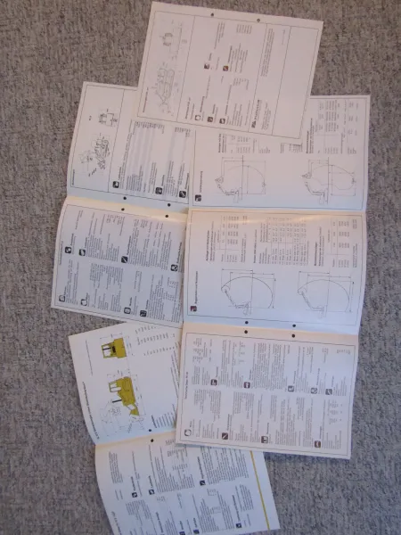 18 Prospekte Fiat Allis Hitachi Baumaschinen Laderaupen Radlader Bagger 80/90er