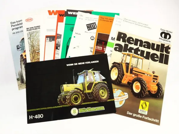 18x Original Prospekt Landtechnik 1970/80er Jahre Hürlimann Welger Vicon