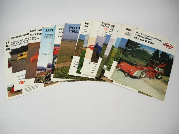 19 Original Prospekt Brochure Matrot France Landtechnik 1980/90er Jahre