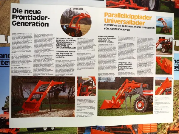 19x Original Prospekt Landsberg Landtechnik Pflug Anbaugeräte 1980er Jahre