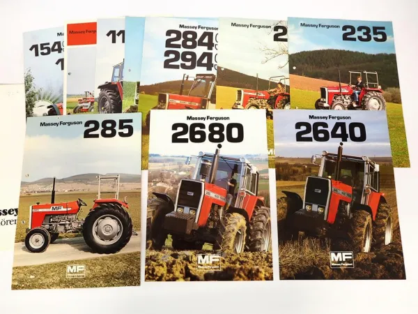 19x Prospekt Massey Ferguson MF Schlepper 1970/80er Jahre