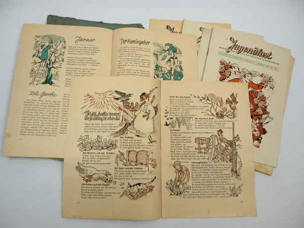 19x Zeitschrift Frohe Jugend Jugendlust 1954 bis 1957 Bayerischer Lehrerverein