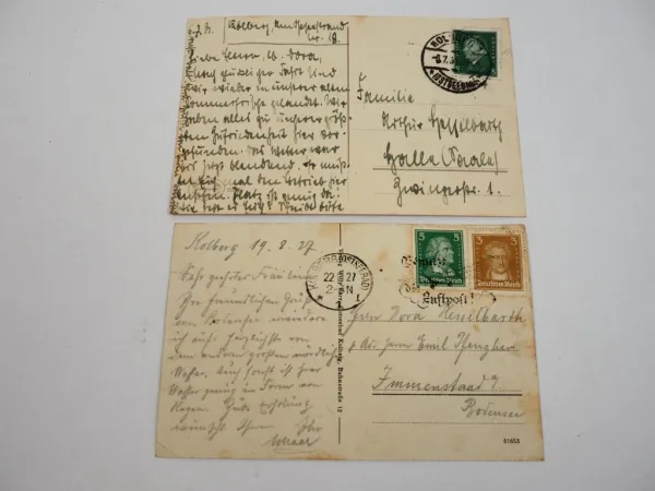 2 AK Ostseebad Kolberg Strand Strandleben Strandschloß 1927 1931 Pommern