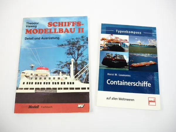 2 Bücher Schiffsmodellbau + Containerschiffe Typenkompass