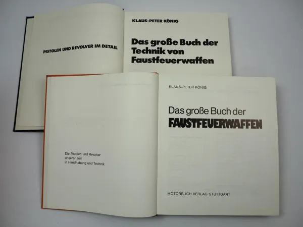 2 Fachbücher Faustfeuerwaffen Pistolen Revolver 1981/87 Klaus Peter König