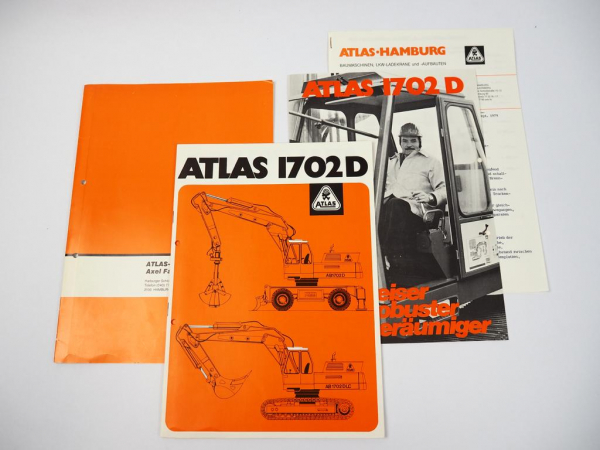 2 Prospekte Atlas 1702D Bagger 1979