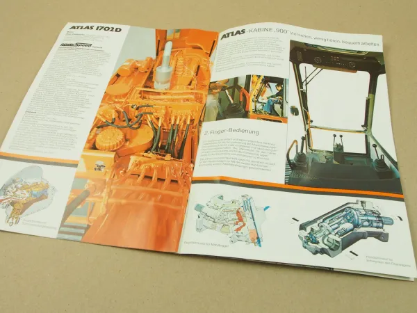 2 Prospekte Atlas 1702D Raupenbagger und Mobilbagger 1977/79