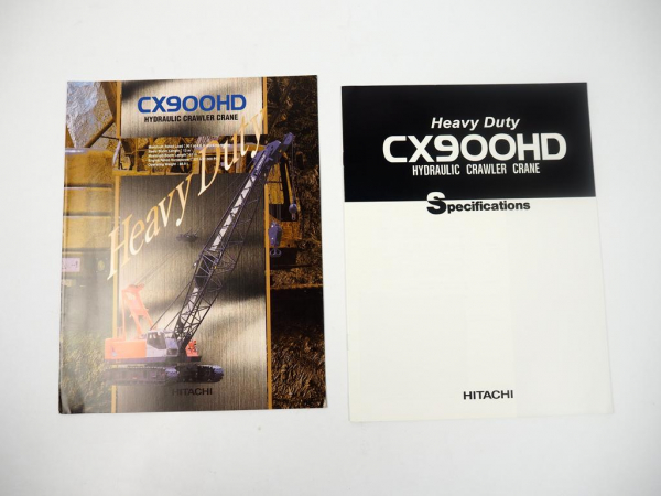 2 Prospekte Brochures Hitachi CX900HD Raupenkran Hydraulic Crawler Crane 1999