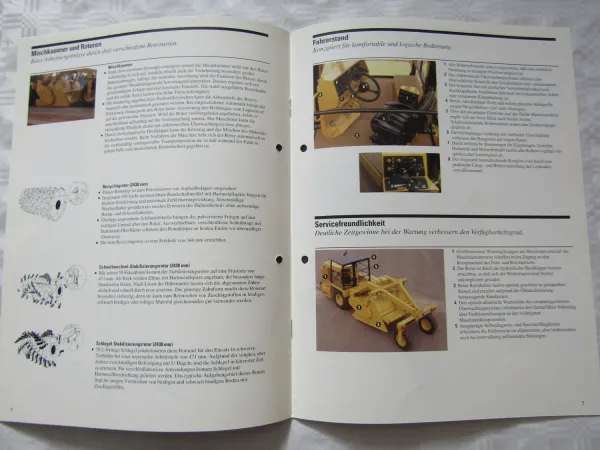 2 Prospekte CATerpillar RM350 SM350 RR250 SS250 Recycler Stabilisierer Mischer