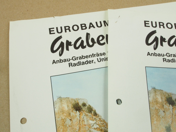 2 Prospekte Eurobauma Grabenfräse 4000 an O&K Angebot Fotos Verkaufsargumente