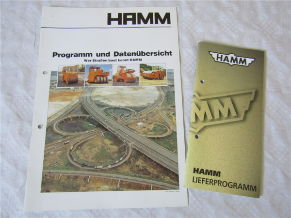 2 Prospekte Hamm Programm und Datenübersicht Walzen von ca 1985-2000