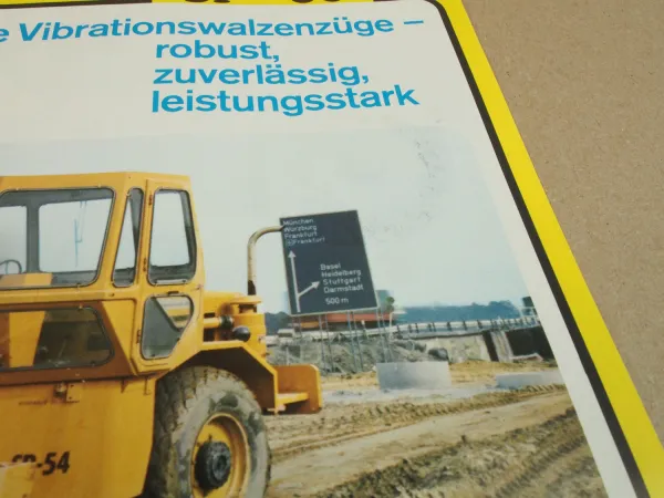 2 Prospekte Ingersoll Rand SP24 SP42 SP54 und SP60 Vibrations Walzenzüge 1970/80