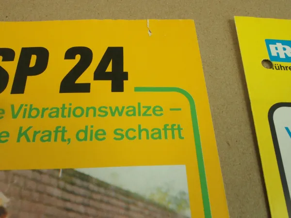 2 Prospekte Ingersoll Rand SP24 SP42 SP54 und SP60 Vibrations Walzenzüge 1970/80