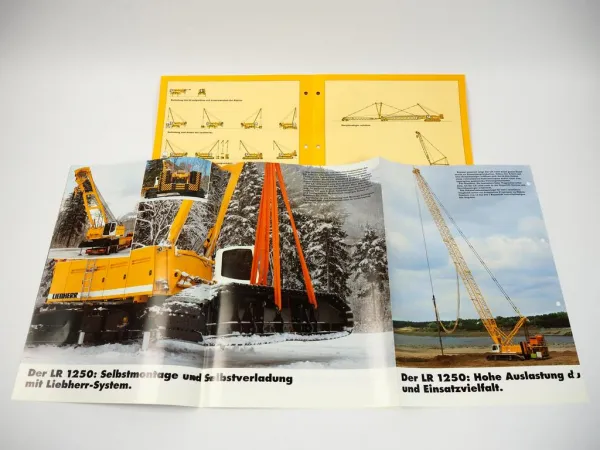 2 Prospekte Liebherr LR1250 Litronic Raupenkran 1999