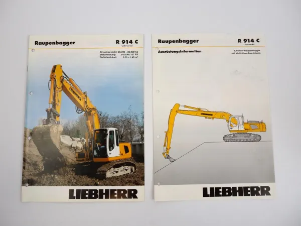 2 Prospekte Liebherr R 914 C Litronic Raupenbagger 2007