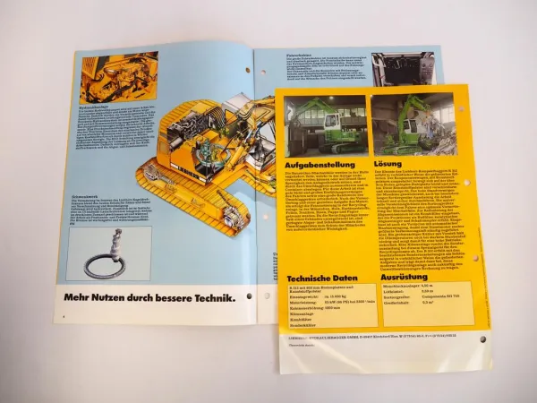 2 Prospekte Liebherr R312 Hydraulikbagger Techn. Beschreibung + Einsatz 1997/96