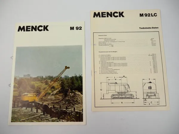 2 Prospekte Menck & Hambrock M92 Universalbagger 1970/71