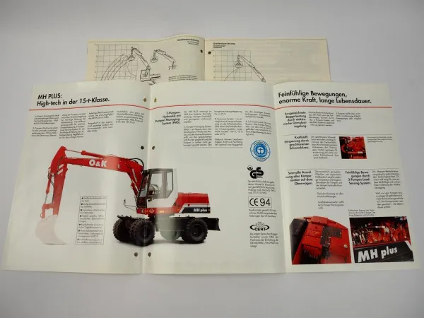 2 Prospekte O&K MH Plus Hydraulikbagger 1994