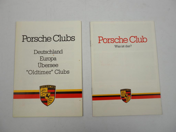 2 Prospekte Porsche Club 1982