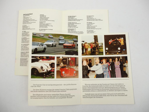 2 Prospekte Porsche Club 1982