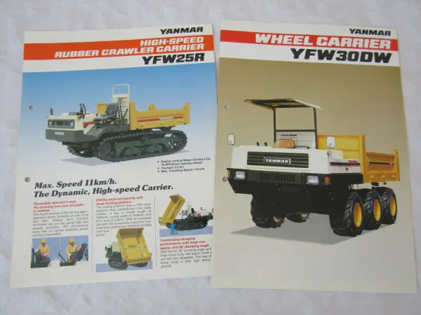 2 Prospekte Yanmar YFW30DW Wheel Carrier YFW25R High-Speed Crawler Carrier