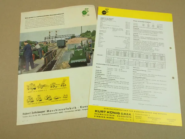 2 Prospekte Zettelmeyer L501 Universal Lader 1960/63
