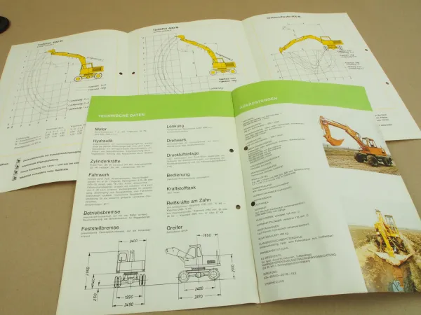 2 Prospekte zum Eder 400M Mobilbagger Hydraulikbagger