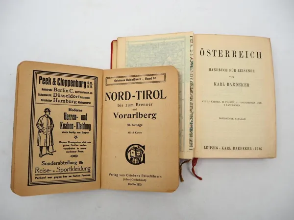 2 Reisehandbücher Österreich Baedekers Griebens Nord Tirol 1923/26