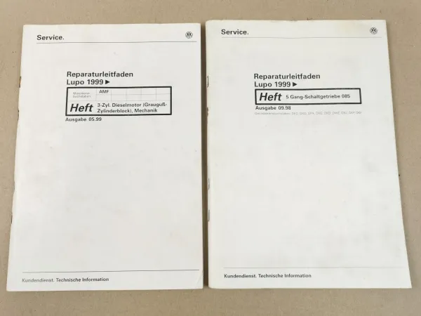 2 Reparaturleitfaden VW Lupo ab 99 1.4 TDI Motor u. 5 Gang Schaltgetriebe 085