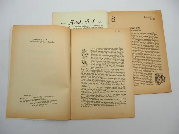 2 Romanhefte Thema Zirkus Sarrasani Solti ca. 1950/60er Jahre