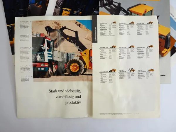 20 Prospekte Volvo BM Radlader L50 - L330 von 80/90er Jahren