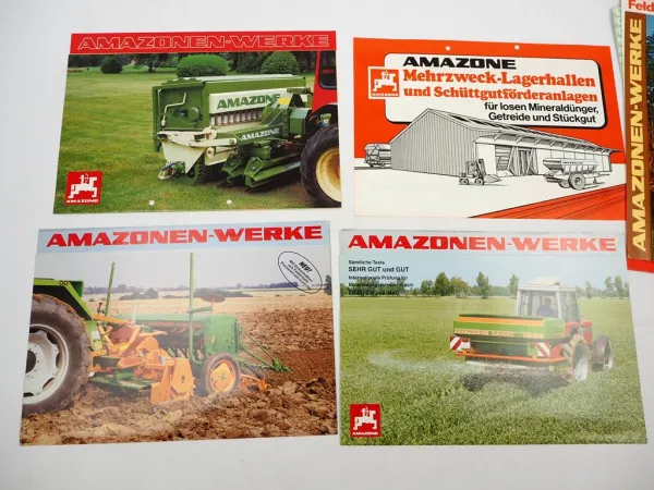 20x Original Prospekt Amazone Landtechnik 1970/90er Jahre Drillmaschinen Spritzen