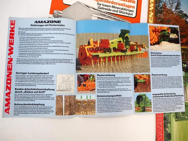 20x Original Prospekt Amazone Landtechnik 1970/90er Jahre Drillmaschinen Spritzen