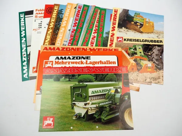 20x Original Prospekt Amazone Landtechnik 1970/90er Jahre Kreiseleggen Streuer