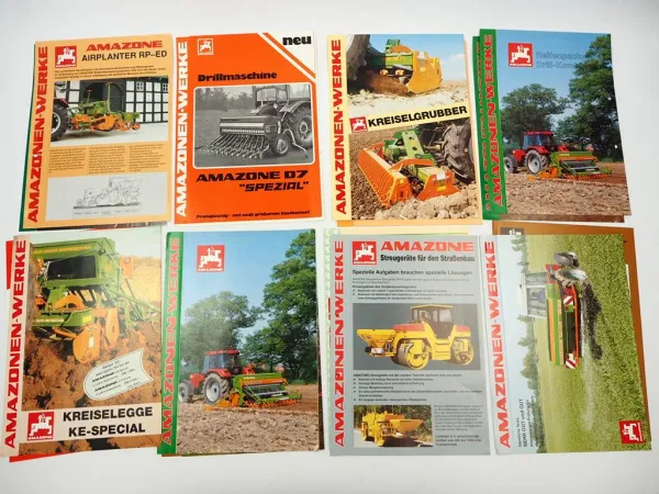 20x Original Prospekt Amazone Landtechnik 1970/90er Jahre Kreiseleggen Streuer