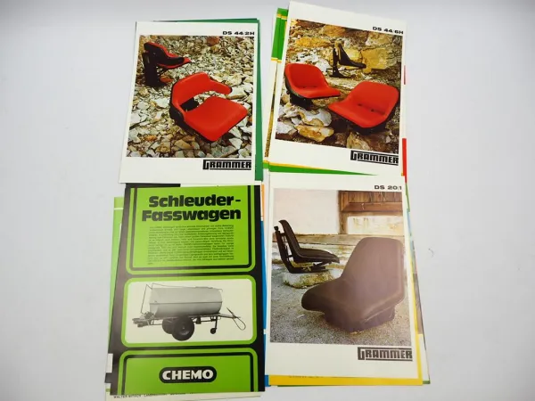 20x Original Prospekt Landtechnik 1970/80er Jahre Eberhardt Hassia Grammer Rau