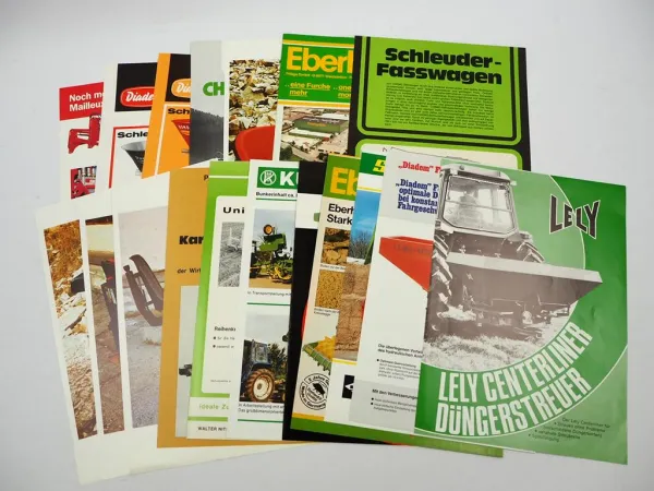 20x Original Prospekt Landtechnik 1970/80er Jahre Eberhardt Kuhl Nitsch Grammer