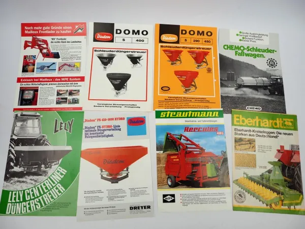 20x Original Prospekt Landtechnik 1970/80er Jahre Eberhardt Kuhl Nitsch Grammer