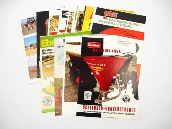 20x Original Prospekt Landtechnik 1970/80er Jahre Eberhardt Kuhl Nitsch Isaria