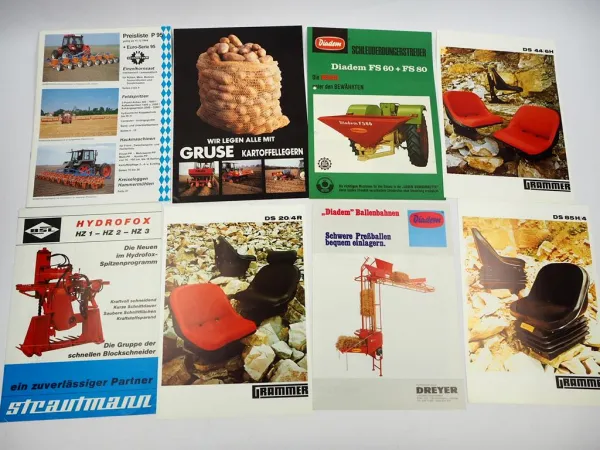 20x Original Prospekt Landtechnik 1970/80er Jahre Eberhardt Kuhl Nitsch Isaria