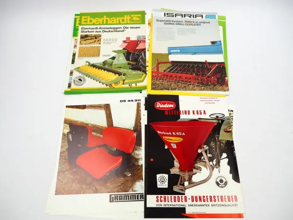 20x Original Prospekt Landtechnik 1970/80er Jahre Eberhardt Kuhl Nitsch Isaria