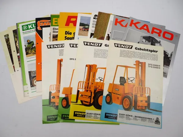 20x Original Prospekt Landtechnik 1970/80er Jahre Fendt Eberhardt Kuhl Amazone