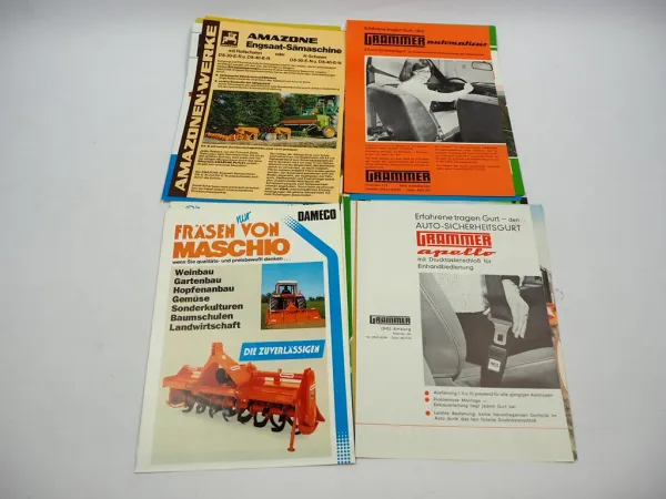 20x Original Prospekt Landtechnik 1970/80er Jahre z.B. Eberhardt Rau Dameco Lely