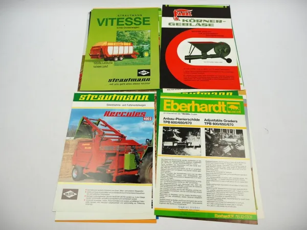 20x Original Prospekt Landtechnik 1970/80er Jahre z.B. Gruse Isaria Diadem Kuhl