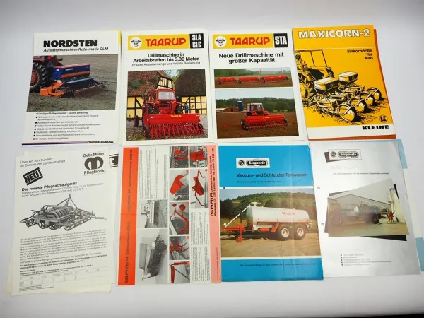 20x Original Prospekt Landtechnik 1970/80er Jahre z.B. Isaria Siegperle Vicon