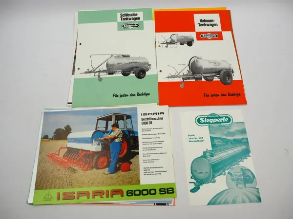20x Original Prospekt Landtechnik 1970/80er Jahre z.B. Isaria Siegperle Vicon
