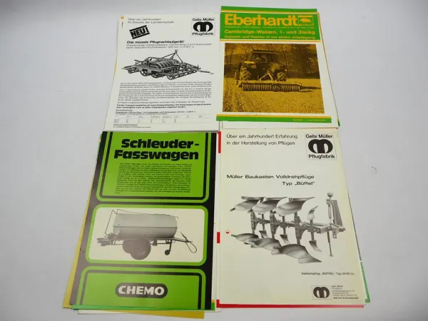 20x Original Prospekt Landtechnik 1970/80er Jahre z.B. Kemper Hassia Rau PZ