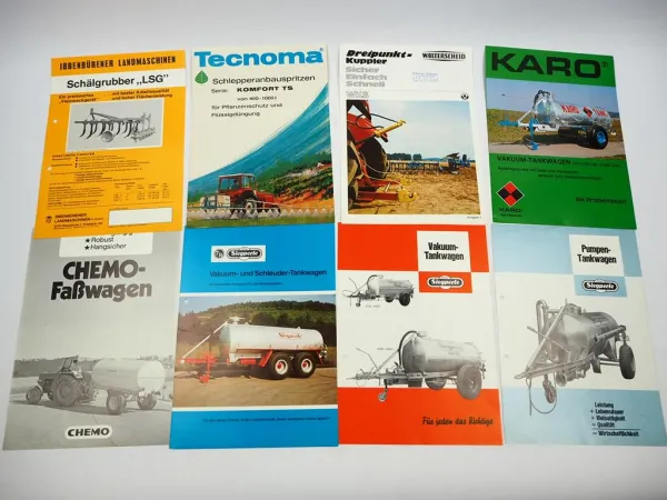 20x Original Prospekt Landtechnik 1970/80er Jahre z.B. Kleine GTS Wühlmaus
