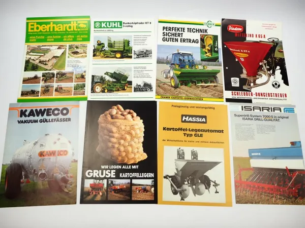 20x Original Prospekt Landtechnik 1970/80er Jahre z.B. Lely Diadem Kuhl Cramer