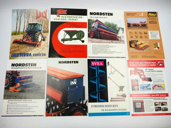 20x Original Prospekt Landtechnik 1970/80er Jahre z.B. Mailleux Infoagrar Baas